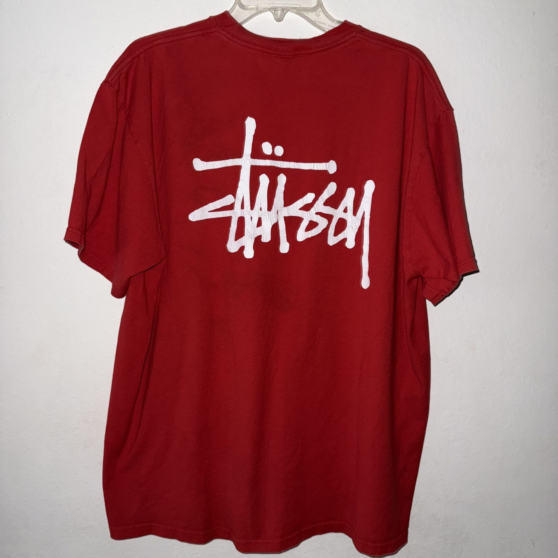 Red Stussy T-Shirt Skateboards Surfing
