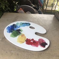 From Snooty Pooty West Elm Fishs Eddie “Paint Palette” Charcuterie Board: 