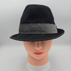 UBI Black Wool Trilby FedoraHatSize 56CM