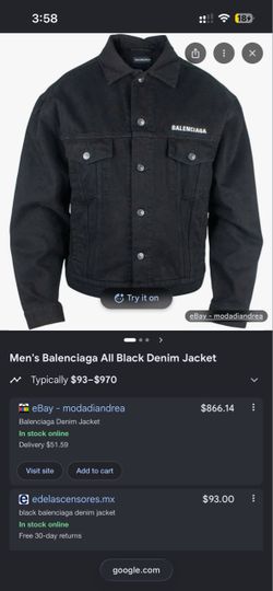 Black balenciagaa jacket