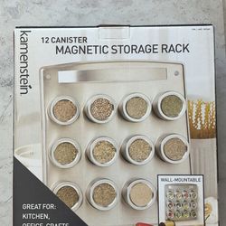 12 Canister Magnetic Storage Rack