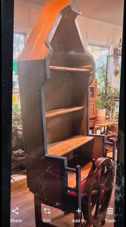 Handmade Lighted Bookshelf Boat
