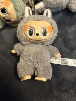 Real Labubu Light Gray 