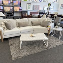 Grey Sectional W/ Cuddler Seat