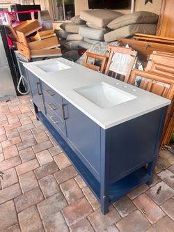 Navy Blue Bathroom Vanity