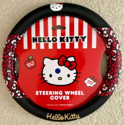 Sanrio Hello Kitty Bows Steering Wheel Cover 14.5-15.5”