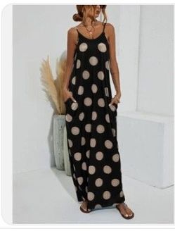 Brand New - Black spaghetti strap maxi dress