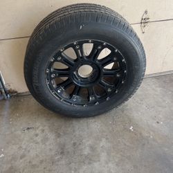 4 XD Black Truck Rims And Tires 