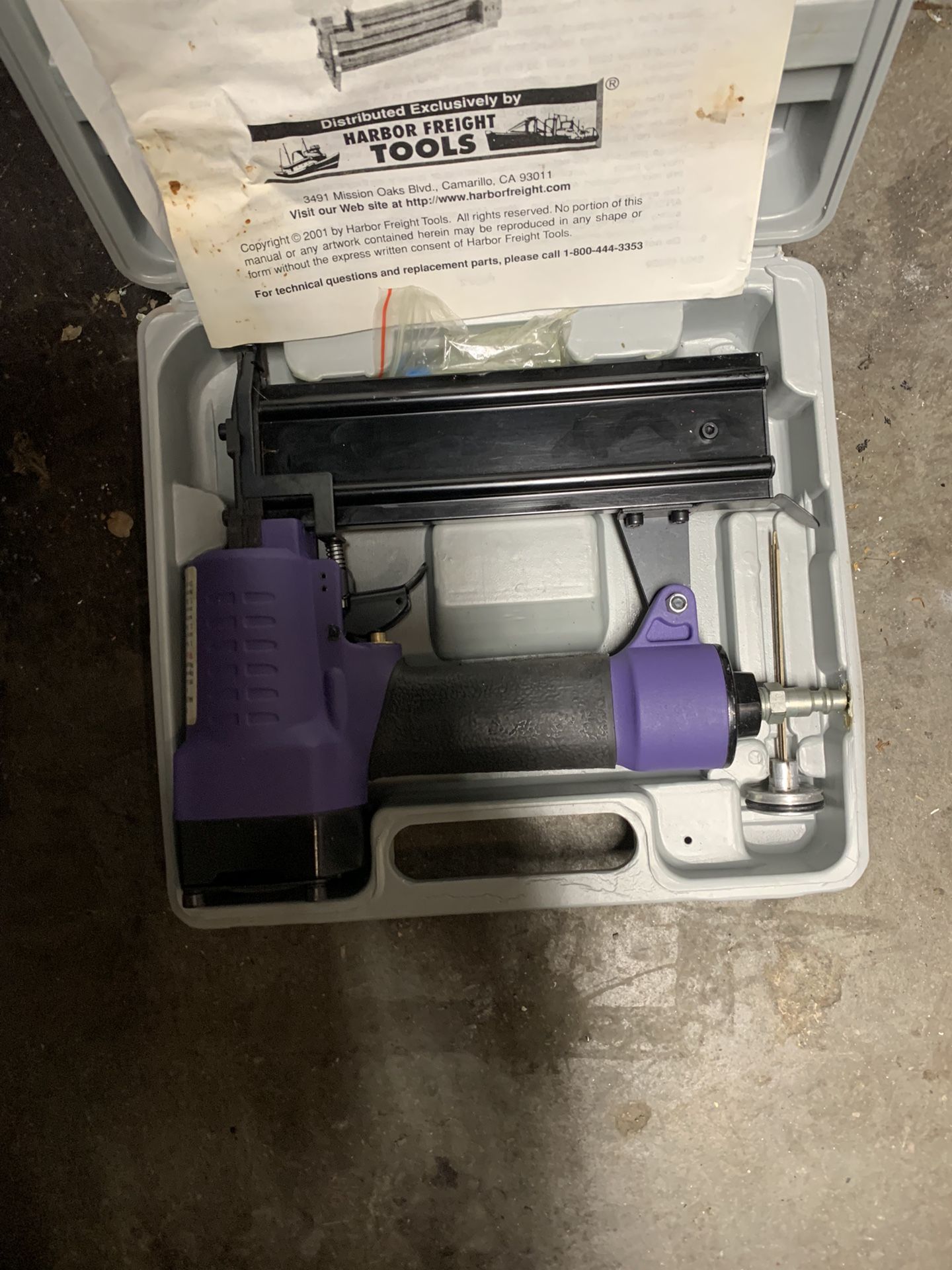 Harbor Freight Brad Nailer 