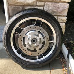 Harley Davidson front wheel and tire