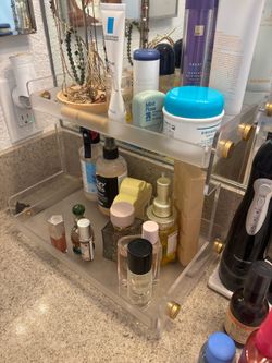 Clear Acrylic 2-Tier Countertop Organizer
