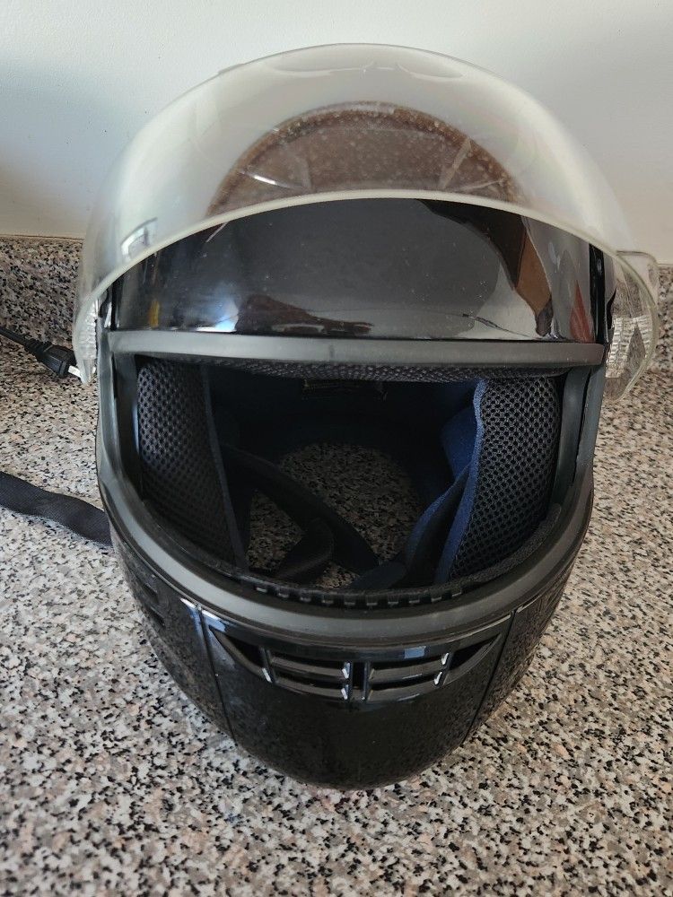 Motorcycle Modular Glossy Black Helmet