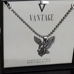 New Men's Necklace Vantage Stainless Steel Eagle