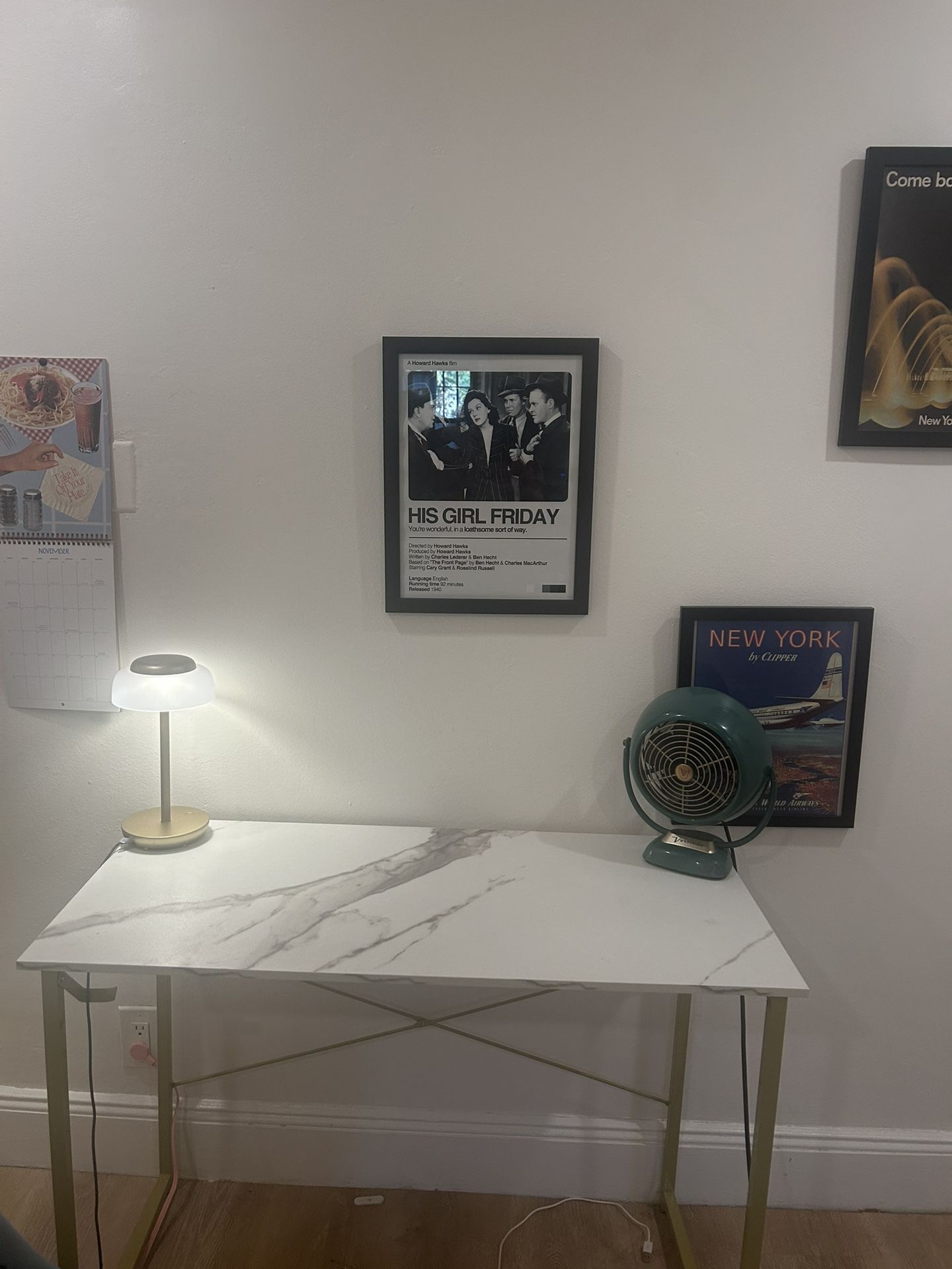 Gold And White Desk