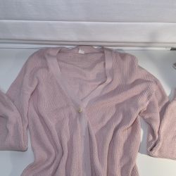 Pink Thick Oversized Cardigan  -  Size Medium 