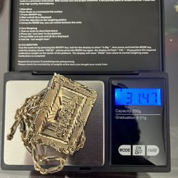 14k Milano Chain And 10k Last Supper Pendant