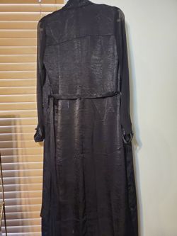 Black Duster, Sheer Sleeve Size: SMALL