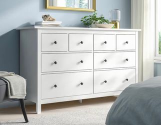 Solid Wood White 8 Drawer Dresser - Local Delivery Available for a Fee - See My Other Items😃