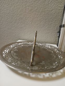 Royal Rochester handled silver plate sandwich serving tray