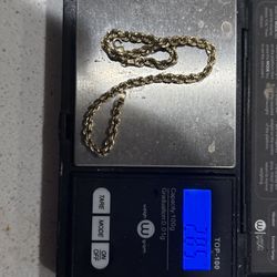 14 Karat Gold  2.85 Grams Rope Bracelet