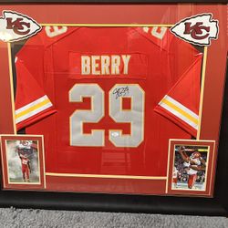Signed Framed Eric Berry Jersey 