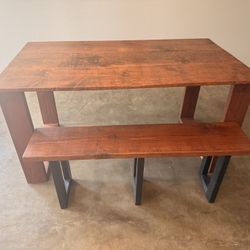 Custom built Dining table & Bench