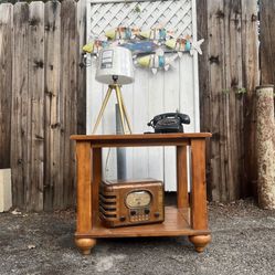 Two tier coffee table, solid wood