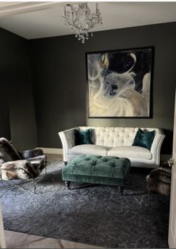 Massive 61” x 61” Framed Abstract Canvas Art & Floating Frame