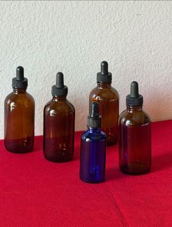 Glass dropper bottles