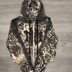 Mowalola x Ksubi Cheetah Zip-Up Hoodie