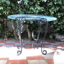 Outside Glass, Iron Table