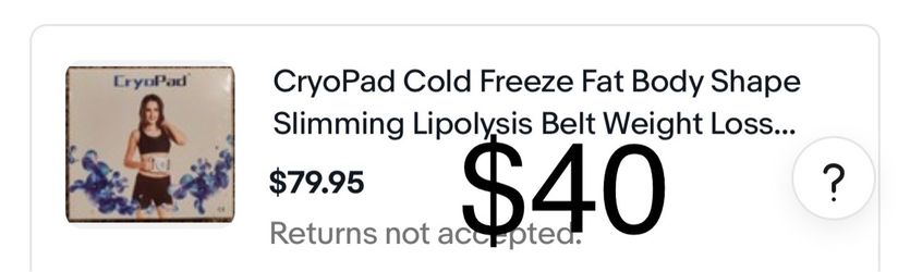 CryoPad Cold Freeze Slimming Lipolysis Belt