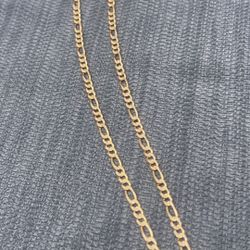 14k Figaro Gold Chain