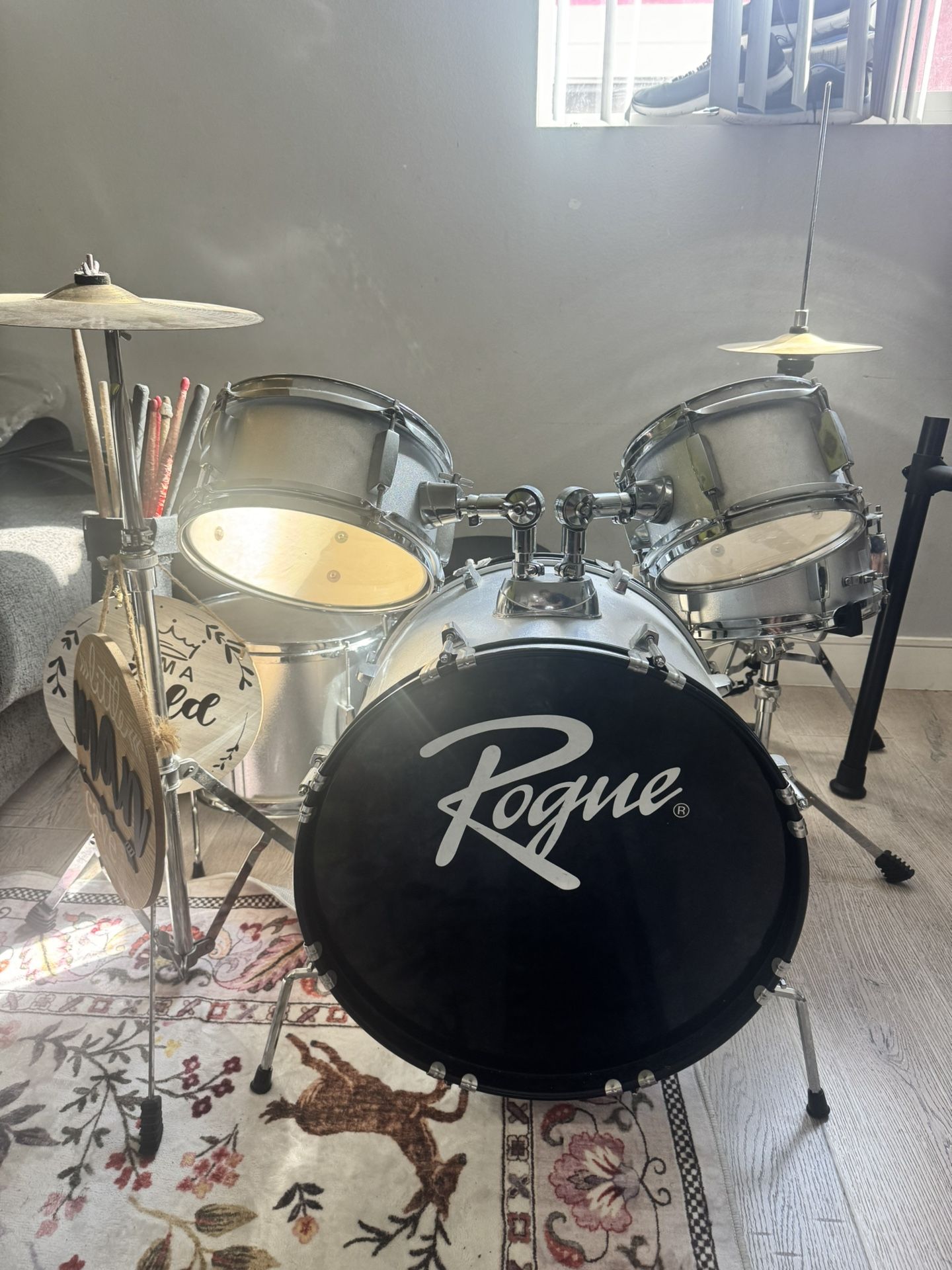 Rogue Drum Black Junior 5 Pieces Set