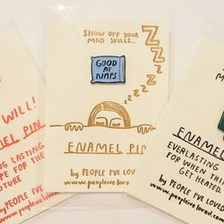 Set of 3 Enamel Pins-brand new