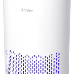 AROEVE Air Purifiers for Bedroom Home, 3 Layer Filter for Smoke Pollen Allergies Pet Dander Odor, Sleep Mode for Better Sleep, Energy Saving, 3 Speeds
