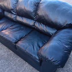 Black Leather Sofa Couch