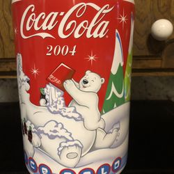 Coca-Cola Cooler 9” Tall  Porcelain  Also For Wine & Coke Collectible From 2004