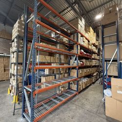 Industrial Used Pallet Racking Beams Uprights Wire Decks Forklifts Warehouse Equipment 
