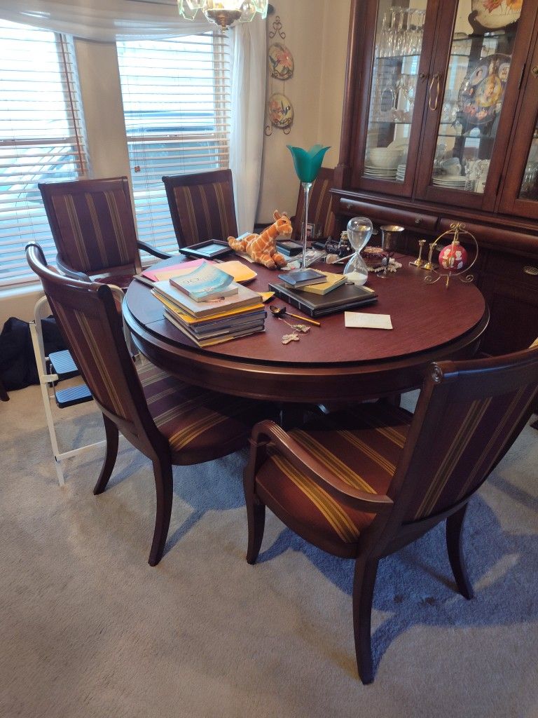 Dining Room Table And   Big  Armoire