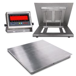 Prime 5000 Lbs x 1 lb 4' x 4' ( 48" x 48" ) IP67 Flip Top Stainless Steel Platform Pallet Floor Scale  with Stainless steel Indicator with FREE SHIPPI