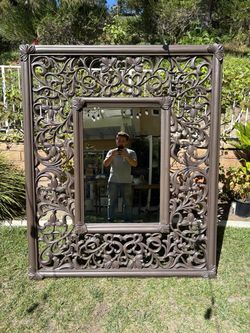 Large Ornate Scrollwork Wall Mirror