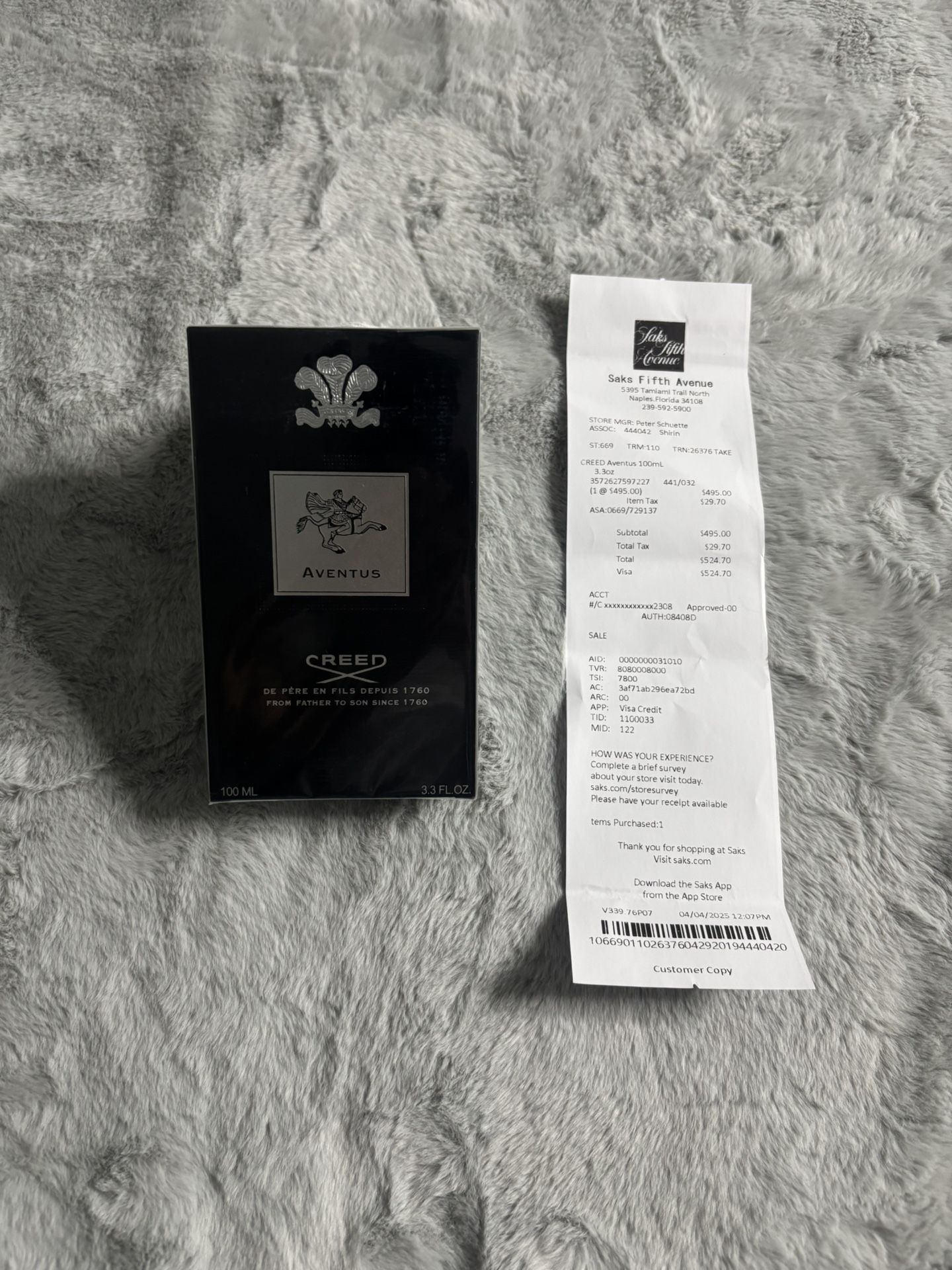 Aventus By Creed, 3.3 Oz Millesime EDP Spray For Men