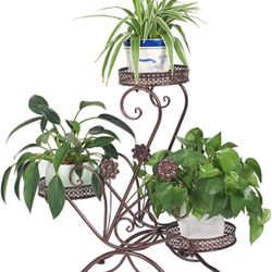 3-Tiered Scroll Classic Plant Stand