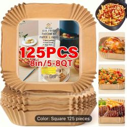  Air Fryer Liner, Non Stick, 125pcs 8inch