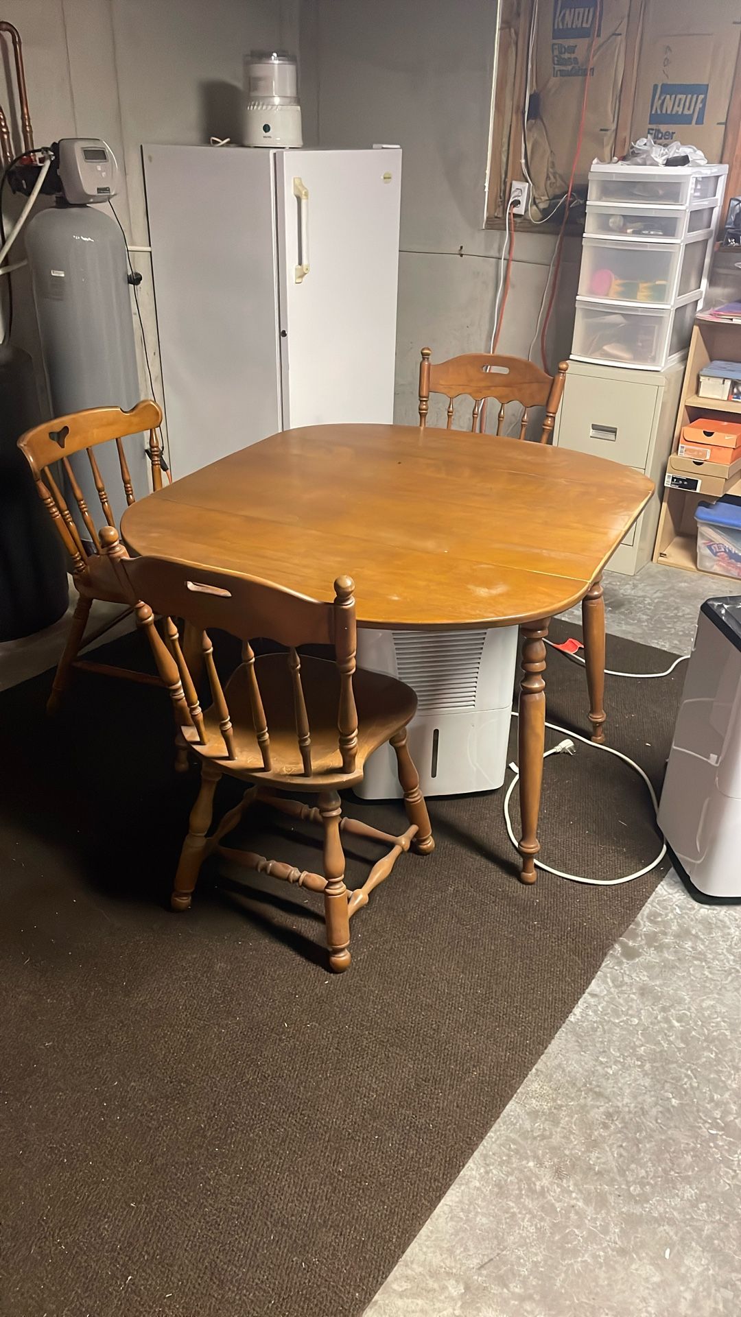 Wooden Table w/ 3 Chairs 