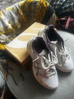 ASICS  Gel Keyano White and Purple Sneakers