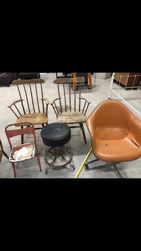 5 antique chairs