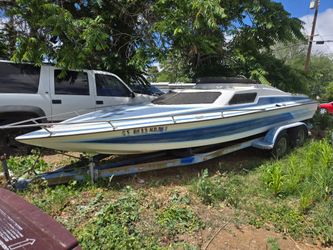 Speed boat with trailer