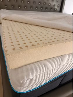 2 Premium Twin XL Latex Mattress Toppers – Like New!
